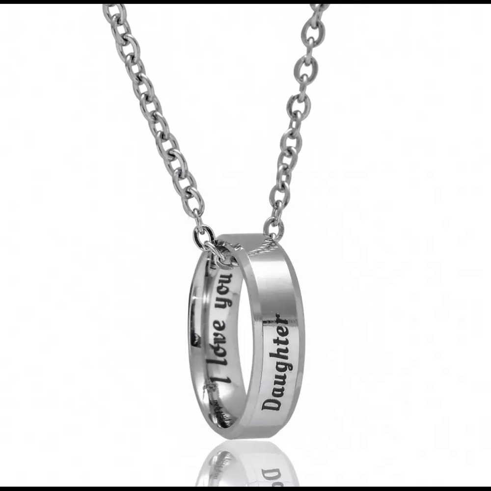 Stainless Steel Daughter Ring Necklace 🌺